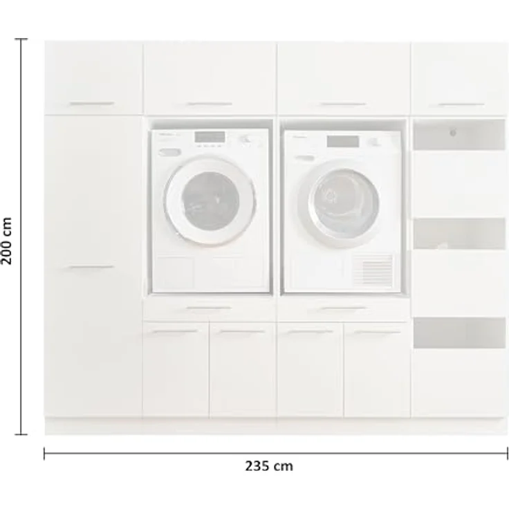 Laundreezy Mehrzweckschrank-Set LAUNDREEZY LDSK15, Breite 235 cm – Bild 4