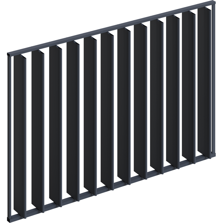 Weide Pergola Sichtschutzwand 4m mit kippbaren Lamellen anthrazit – Bild 7