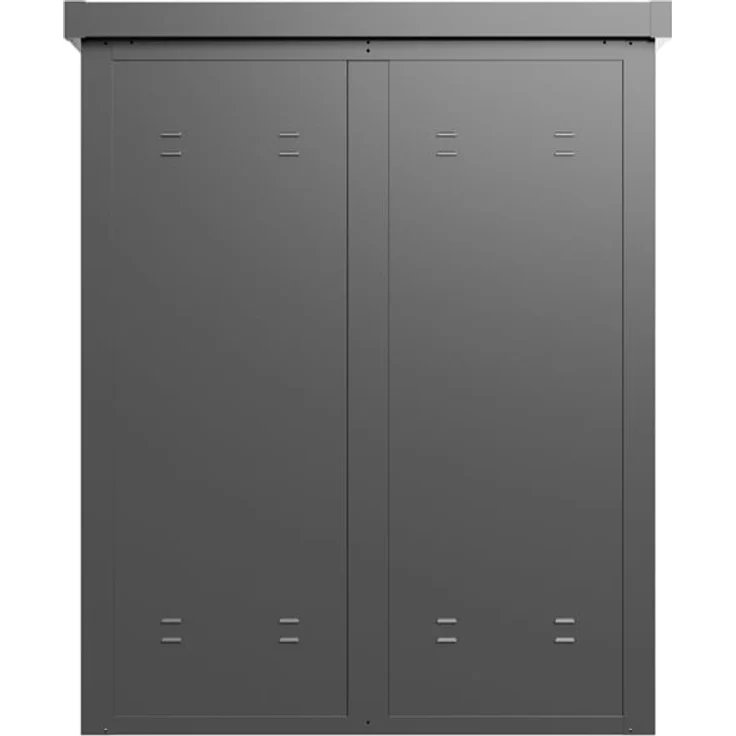 GFP Primeyard Geräteschrank Metall 150x78x161 cm Gartenschrank Schiebetür anthrazit inkl. Fußboden – Bild 4