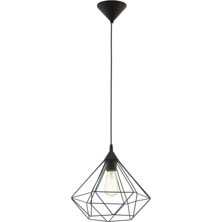 Eglo 'Tarbes' Hängeleuchte, Stahl schwarz, dimmbar, E27, 1x40W – Bild 3