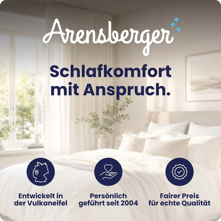 ARENSBERGER LINA, Gelschaum Matratze 140x200 cm – 11 cm NANOCELL® Gel-Schaum – H3 Härtegrad – Atmungsaktiv – Abnehmbarer Bezug 240g/m² – Bild 8