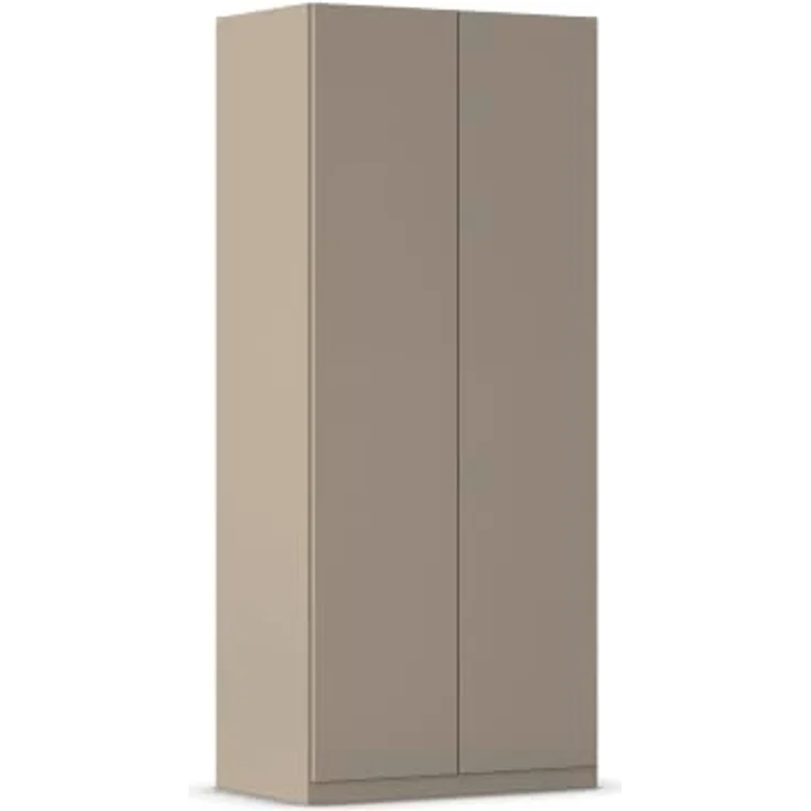 Rauch Möbel LUNIK, Kleiderschrank, Farbe Fango, Breite 91 cm | Schrank mit patentiertem Schnellmontagesystem, 2-türig, Push-to-open-Funktion, Zubehör Classic, Homeoffice, Garderobe – Bild 1
