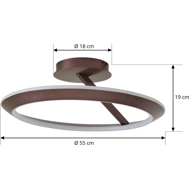 Lucande Deckenleuchten Eldra, Enthalten, 1 x 35 W LED, Farbwechsel warmweiß / tageslicht – Bild 5