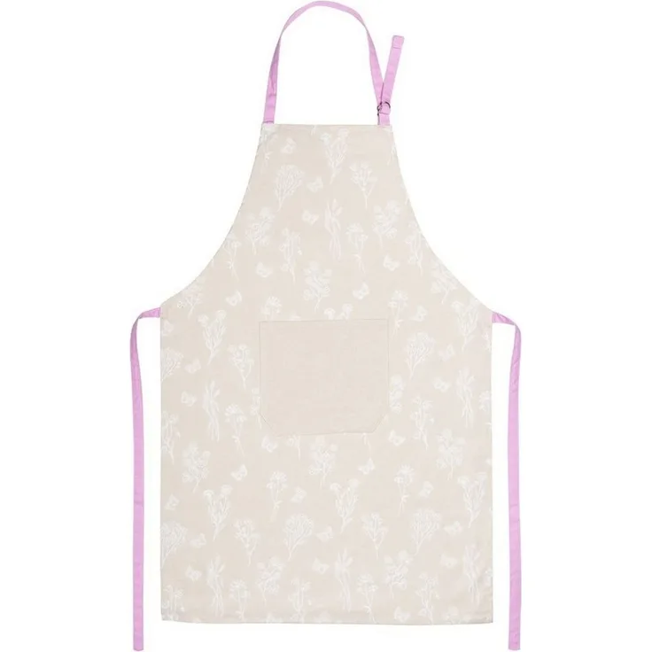 Kracht Kochschürze Wildblumen, (Set, 1-tlg, 1-teilig), Nackenband und aufgesetzte Tasche ca. 70x90cm Baumwolle
