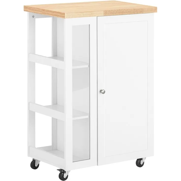 SoBuy FKW75-WN Küchenwagen, MDF, Lackiert, Weiß, 60 x 90 x 40 cm