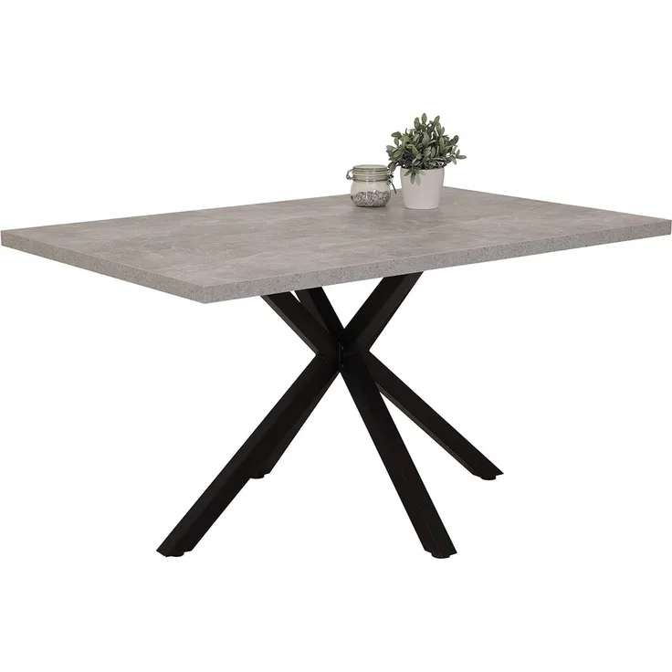 Esstisch CLEO Beton schwarz 140x90 cm