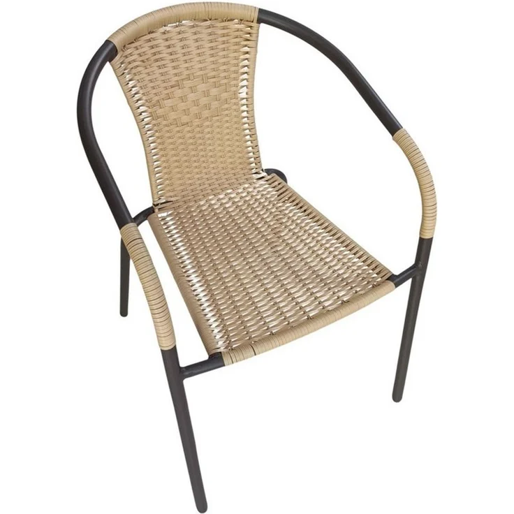 LC Garden Stapelstuhl Garvista Stapelstuhl 54x52x72cm schwarz Gartenstuhl Terassenstuhl, Pulverbeschichteter Stahl – Bild 5