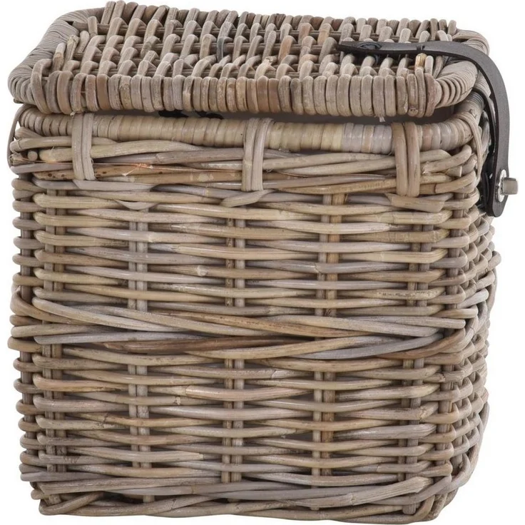 Krines Home Allzweckkorb Korbtruhe Allzweck Korb Aufbewahrung mit Deckel Box Spielzeugtruhe, Natur Rattan Quadratisch – Bild 2