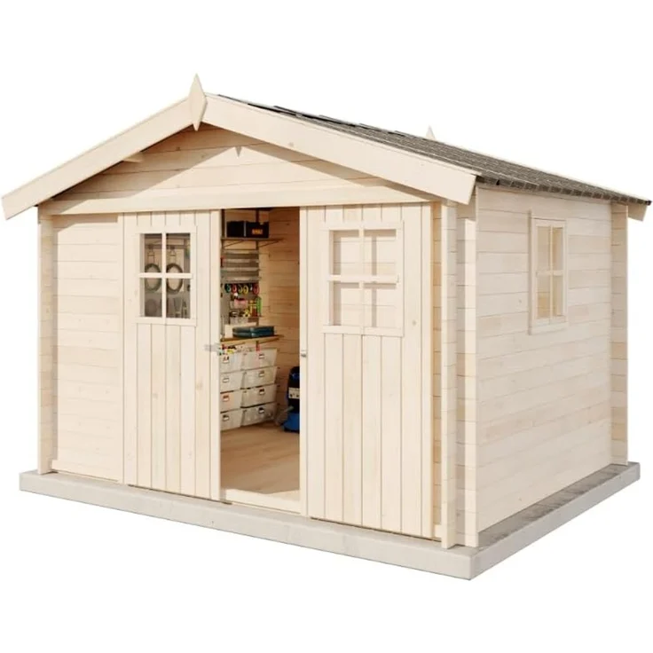 Alpholz Gerätehaus Evere 19 Gerätehaus aus Holz Geräteschrank mit 19 mm Wandstärke Gartenhaus mit Montagematerial – Bild 3