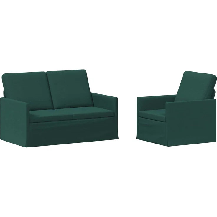 vidaXL Sofa-Set 2 pcs Dunkelgrün Stoff 3433139 – Bild 2