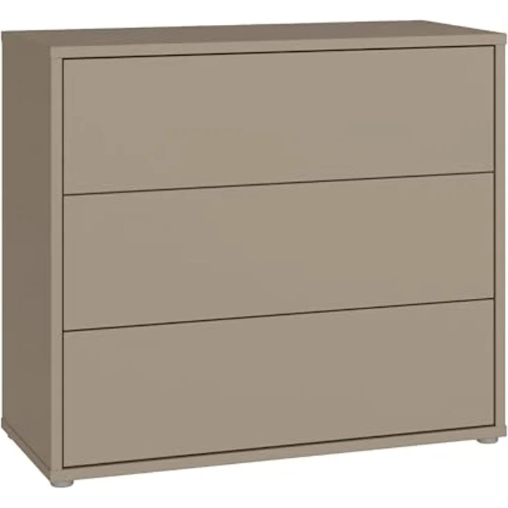 FORTE Kommode Alice Springs, Kommode, 3 Schubkästen B/H/T 94,8/83,1/41,5, Schubkästen mit Vollauszug, grifflos,Push to open – Bild 1