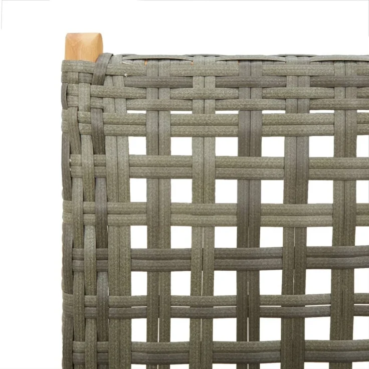 vidaXL Gartenstühle 2 Stk. Grau Massivholz Akazie und Poly Rattan 367652 – Bild 5