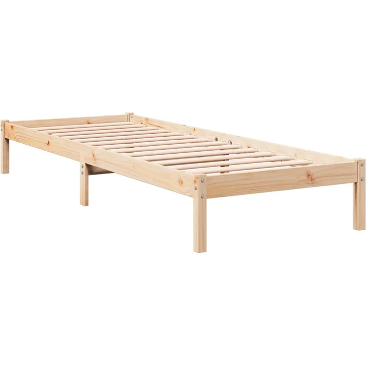 vidaXL Massivholzbett Extra Lang ohne Matratze 100x220 cm Kiefernholz 852418 – Bild 3
