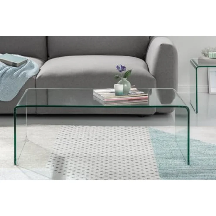 riess-ambiente Couchtisch FANTOME 100cm transparent · Wohnzimmertische aus Glas (Set, 2-St), eckig · Sicherheitsglas (tempered glass) · Modern Design – Bild 3