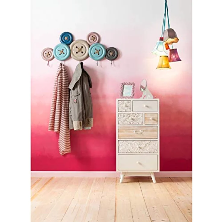 Kare Design Hängelampe Saloon Flowers, Bunt, 5 Lampenschirme, Leuchtmittel nicht Inklusive, E14 Fassung, Esstisch Lampe, Wohnzimmer, Bauernhaus Stil, Kunstseide, 92x45x45cm (H/B/T) – Bild 4