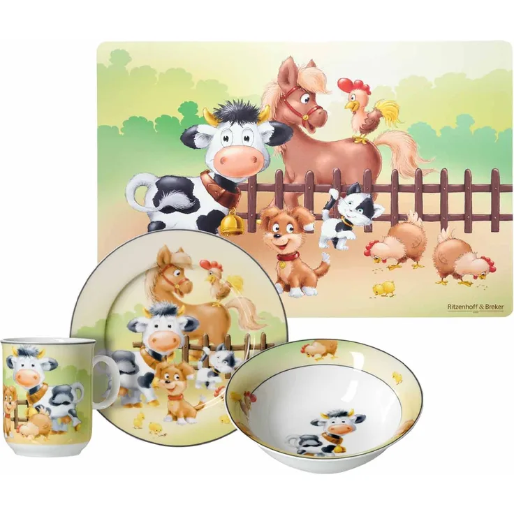 Ritzenhoff & Breker HOFTIERE Kindergeschirr mit Platzset