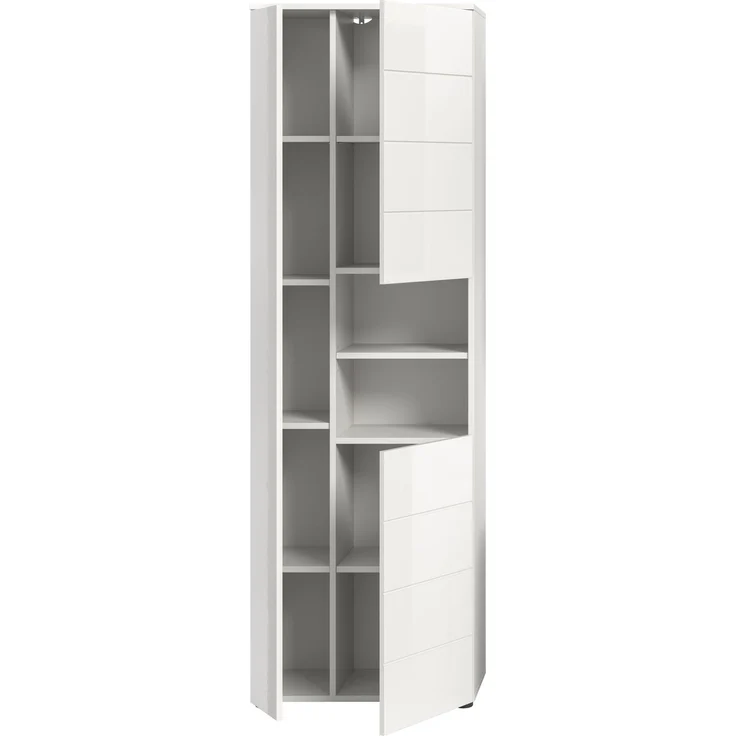 Hochschrank (B/H/T: 60x190x34 cm) in weiß hochglanz tiefzieh – Bild 3