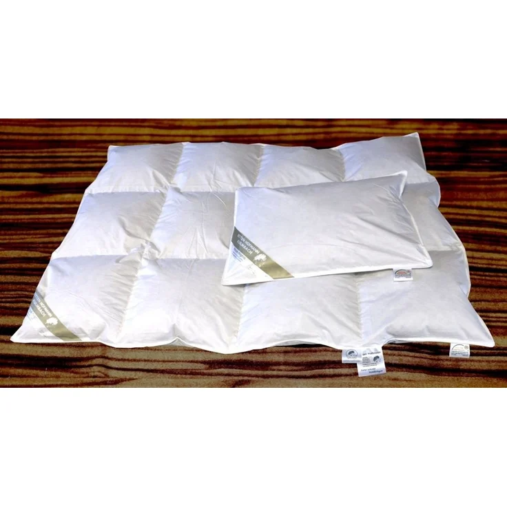 Hofmann Set Luxus Baby Kinder Ganzjahres Daunenbett Daunendecke 100x135 + 40x60 – Bild 2