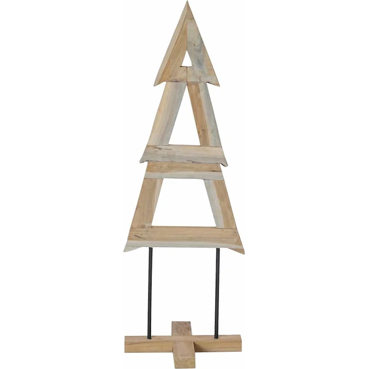 vidaXL Weihnachtsbaum mit Ständer Braun 120 cm Massivholz Teak 42017927 – Bild 9