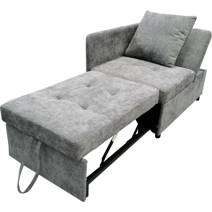 2-Sitzer Schlafsofa B 177 x T 68 x H 65 cm, aus Leinenstoff, 3-in-1 mit verstellbarer Rückenlehne – Bild 6