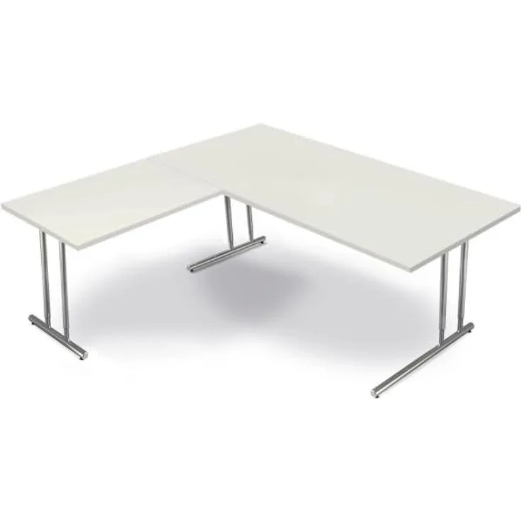 Kerkmann Schreibtisch Artline Holzdekor / Anbau C-Fuß 200x200x68-82cm