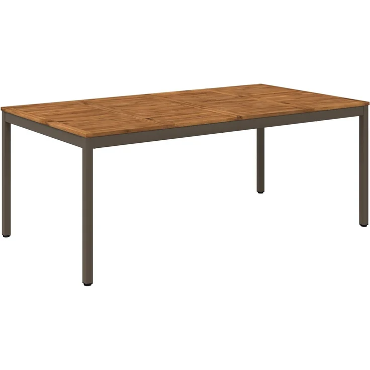 vidaXL Gartentisch NAARDEN Natur und Kaffee 196 x 100,5 x 75 cm 3394421 – Bild 2
