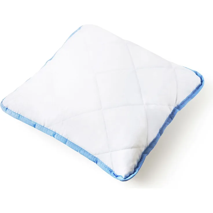 Kissen 80x80 aus Mikrofaser - Kopfkissen mit flauschiger Hohlfaserfüllung - Schlafkissen für jede Schlafposition - Waschbar - Öko-Tex zertifiziert - Kissen 80x80 blau-weiß