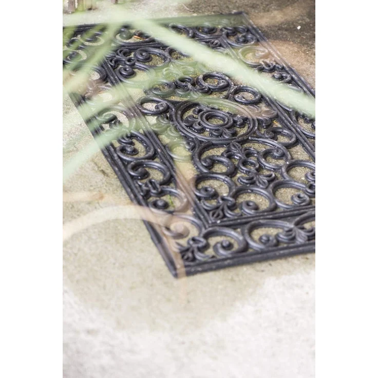 Fußmatte Türmatte Fußabtreter Gummi Filigran Schwarz 45x75cm Ib Laursen 2824-00 – Bild 4