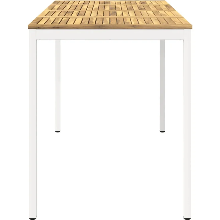 vidaXL Gartenbar-Tisch NAARDEN Weiß gewaschen 180 x 88,5 x 105 cm 901787 – Bild 4