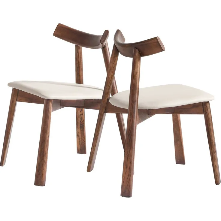 LIM HOME Esszimmerstuhl 2er Set - SW031 (Set, 2 St), 2er Set, Gestell aus massivem Eschenholz, gebürstete Oberfläche