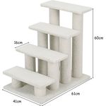 Katzentreppe 2-in-1 Lamm Kaschmir Haustiertreppe Beige 61 x 40 x 60 cm