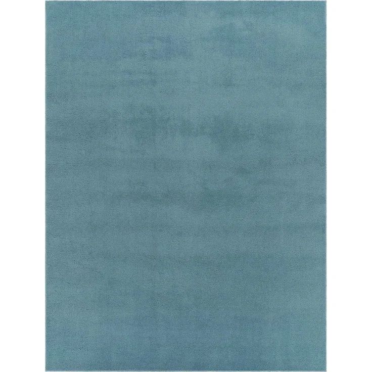 TaraCarpet Teppich Supersoft Kurzflorteppich Fiona Uni, rechteckig, Höhe: 14 mm, Wohnzimmer, Schlafzimmer, Esszimmer, Fiona hellblau 50x80 – Bild 1