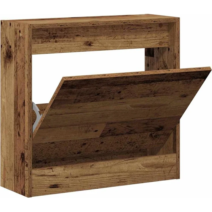 vidaXL Schuhschrank mit Regal Altholz 60 x 21 x 57 cm Holzwerkstoff 869099 – Bild 4