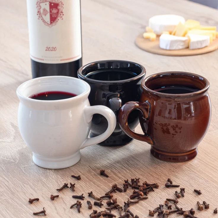 KADAX Steinzeugbecher für Glühwein, 250 ml, Weiß – Bild 9