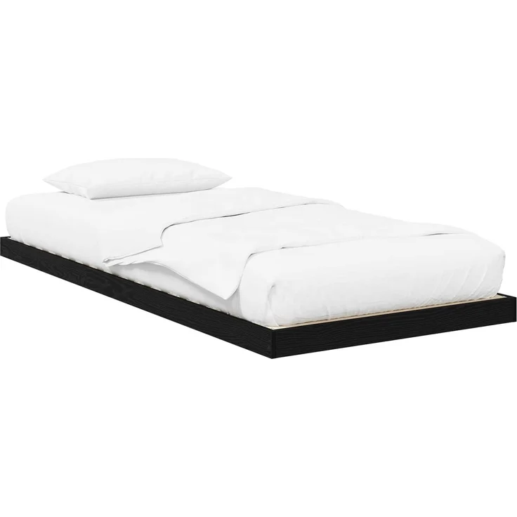vidaXL Bodenbettrahmen, Holz Eichen-Optik Schwarz, 71,5x190 cm – Bild 2