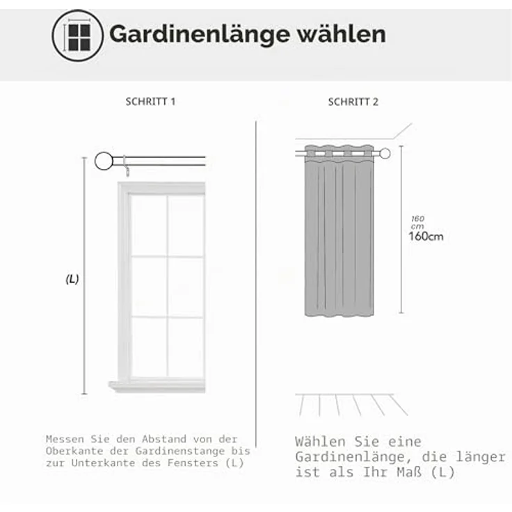Deconovo Gardinen mit Ösen Verdunkelungsvorhang Sichtschutz Curtains Beige | 1 Stück, H160 x B132 cm, Thermogardine Hitzeschutz, Sichtschutz, Vorhänge für Wohnzimmer und Schlafzimmer, Thermol Curtain – Bild 6
