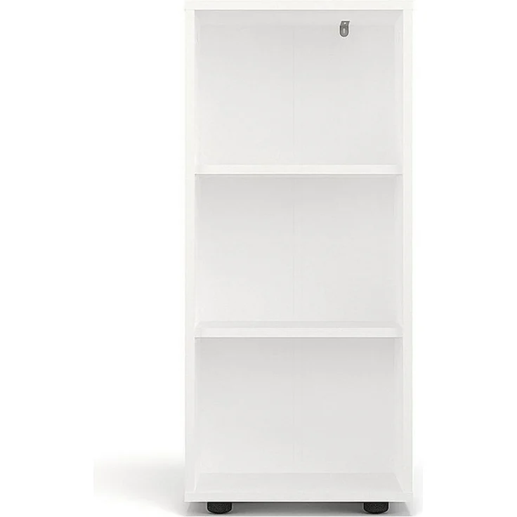 KOMTO Bücherregal Lumo 40 cm Weiß Regal mit 3, 4 or 6 Ebenen und Höhenverstellbare, Regale Standregal Aufbewahrungsregal Bookshelf – Bild 2