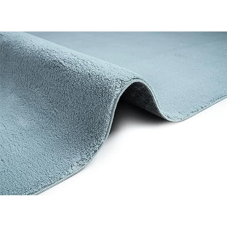 the carpet Relax kuscheliger Kurzflor Teppich, Anti-Rutsch Unterseite, Waschbar bis 30 Grad, Super Soft, Felloptik, Blau, 200x280 cm – Bild 7