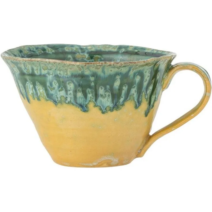 Bloomingville Tasse Bloomingville Milani Tasse, Grün, Steingut, 250 ml, Steingut