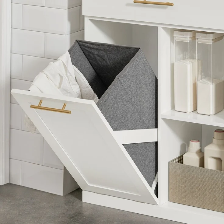 SoBuy BZR66-W Badunterschrank, MDF, Lackiert, Weiß, 66 x 95 x 37 cm – Bild 8