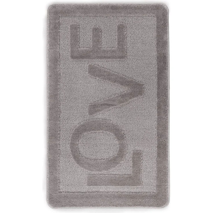 Mijolnir 'Love - Grey' Badematte, Grau, 60 x 100 cm – Bild 8