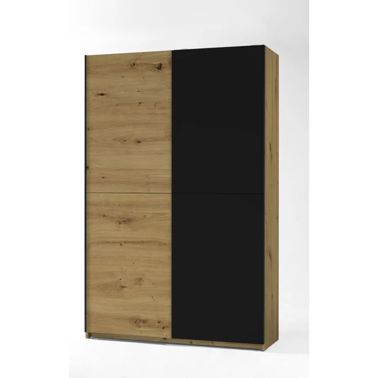 Schrank Schiebetüren Schwebetüren Kleiderschrank ca. 125 x 196 x 38 cm FAST Artisan Eiche Nb. – Bild 1