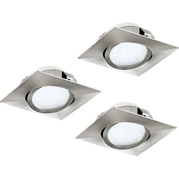 Eglo 95846 Hochvolt LED Einbauleuchte PINEDA L: 8,4cm in nickel-matt 3000K schwenkbar