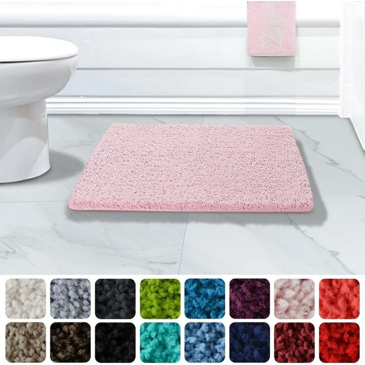 Karat Badematte Bari Hazy, Rechteckig, In verschiedenen Farben & Größen erhältlich, Höhe 30 mm, Weicher & dichter Flor, Polyester, Mikrofaser, Rechteckig, besonders weich durch Mikrofaser – Bild 1