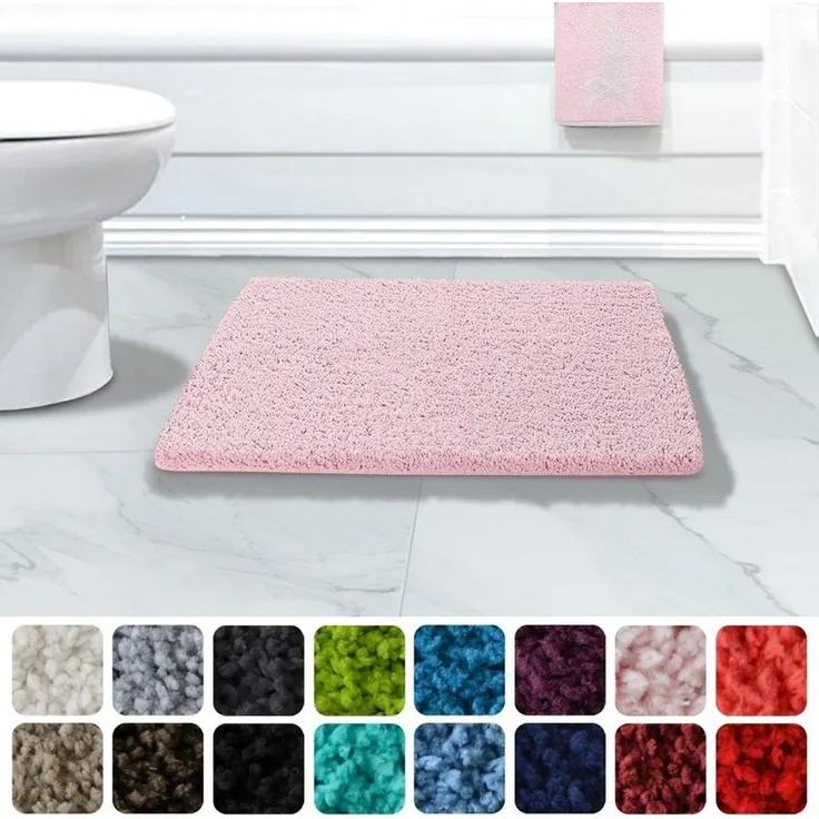 Karat Badematte Bari Hazy, Rechteckig, In verschiedenen Farben & Größen erhältlich, Höhe 30 mm, Weicher & dichter Flor, Polyester, Mikrofaser, Rechteckig, besonders weich durch Mikrofaser