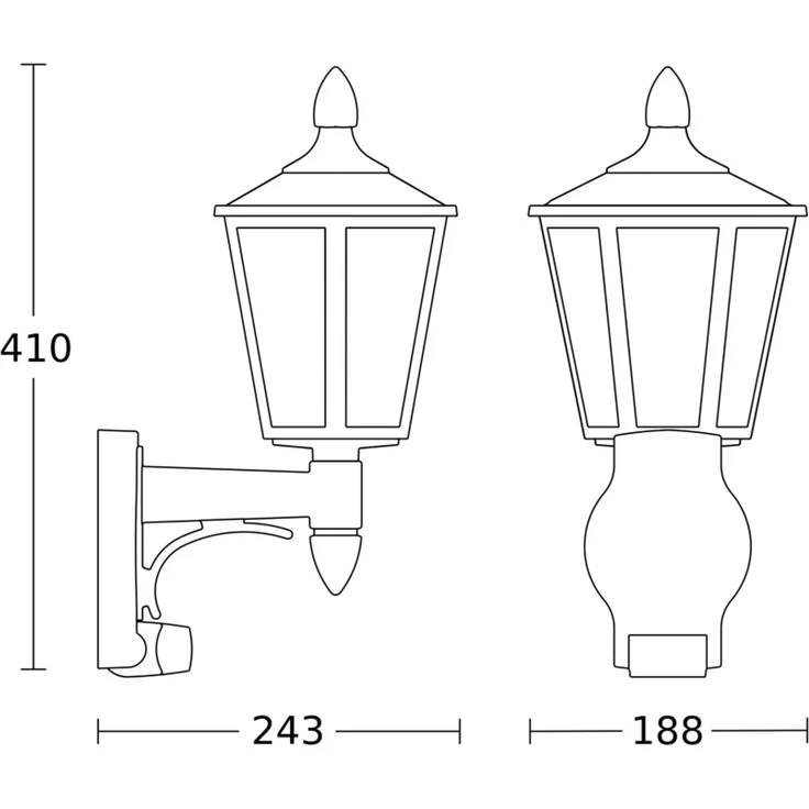 Steinel Außenleuchte L 16 S schwarz,180°-Bewegungsmelder, max. 10 m Reichweite, E27 max. 60 W – Bild 5