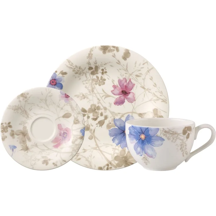 Villeroy & Boch Mariefleur Gris Basic Kaffeeservice 18-teilig