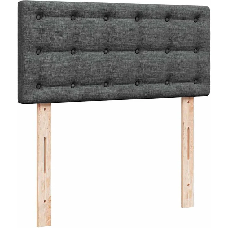 vidaXL Ottoman-Bett mit Matratze & LEDs Dunkelgrau 90x190 cm Stoff 3312437 – Bild 9