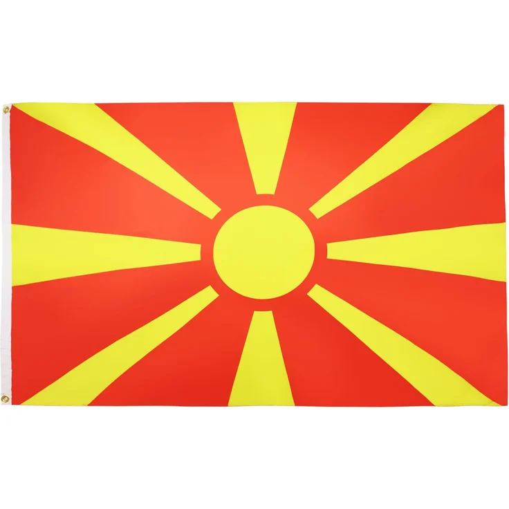 AZ FLAG - Flagge Mazedonien - 150x90 cm - Makedonische Fahne 90x150 Cm Feiner Polyester - Flaggen
