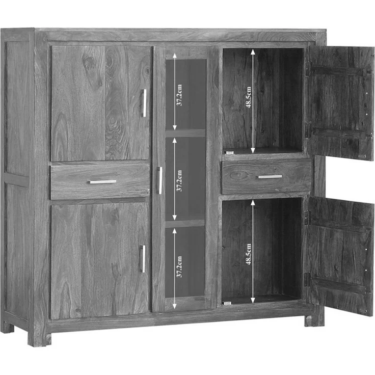 Highboard Sheesham 145x42x140 life honey lackiert METRO LIFE #107 – Bild 6
